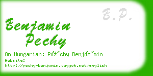 benjamin pechy business card